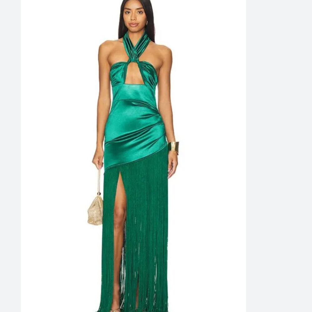 BRONX AND BANCO BALI GOWN IN EMERALD GREEN